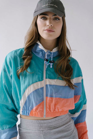 GOAT Vintage +REwork Cropped Windbreaker    Jackets  - Vintage, Y2K and Upcycled Apparel