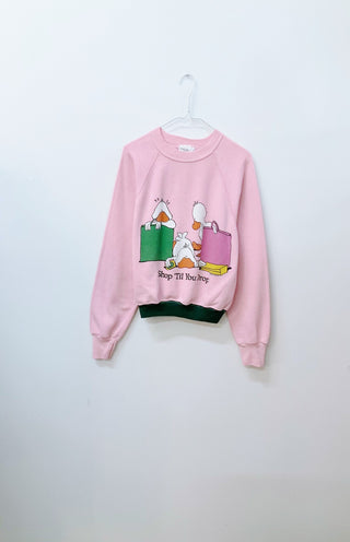 GOAT Vintage Shop Til You Drop Sweatshirt    Sweatshirts  - Vintage, Y2K and Upcycled Apparel