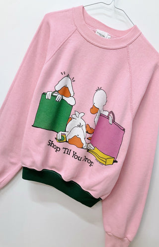 GOAT Vintage Shop Til You Drop Sweatshirt    Sweatshirts  - Vintage, Y2K and Upcycled Apparel