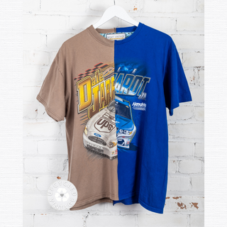 GOAT Vintage Upcycled Half And Half Racing Tee    Tees  - Vintage, Y2K and Upcycled Apparel