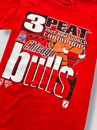 GOAT Vintage 3PEAT Chicago Bulls Tee    Tee  - Vintage, Y2K and Upcycled Apparel