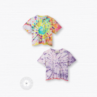 GOAT Vintage Tie Dye Lettuce Hem Tee    T-shirt  - Vintage, Y2K and Upcycled Apparel