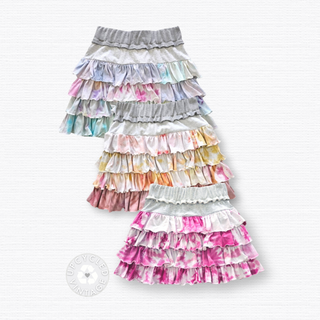 GOAT Vintage Ruffle Tie Dye Skirt    Skirts  - Vintage, Y2K and Upcycled Apparel